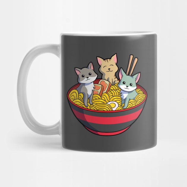 Ramen Cat Kawaii Anime Neko Otaku Cats Japanese Noodles by Blink_Imprints10